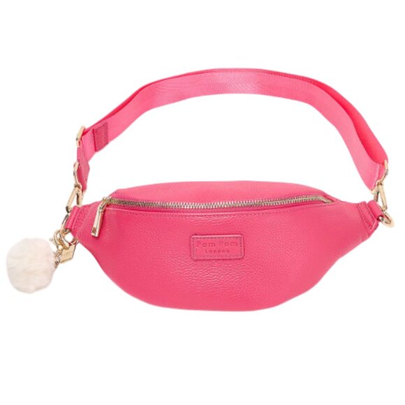 Pom Pom London Leather Bum Bag with Fashion Straps  0285 - Picture 2 of 3